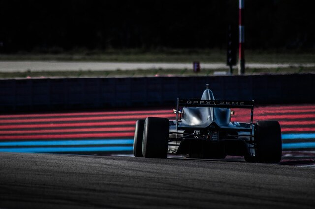 Racing car on track