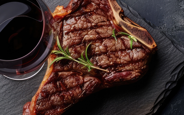 Wednesday steak and wine