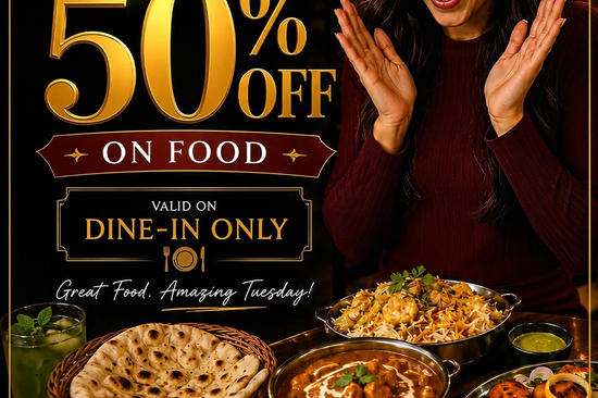 Tuesday 50% off food